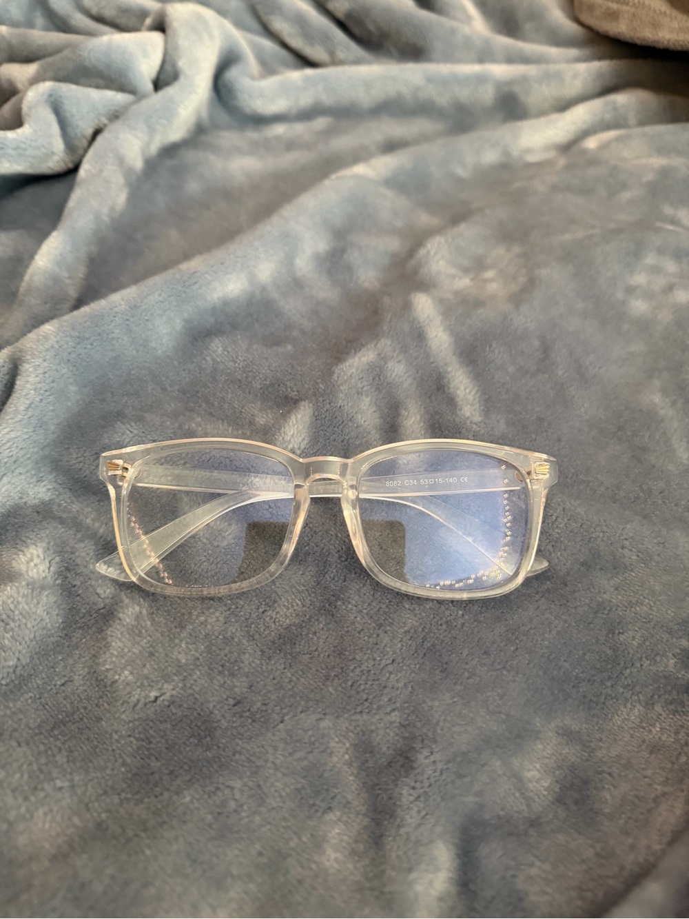 Clear Bluelight Square Frame Glasses